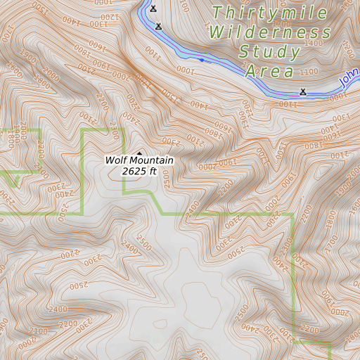OpenTopoMap map of Horse Pasture Spring, OR