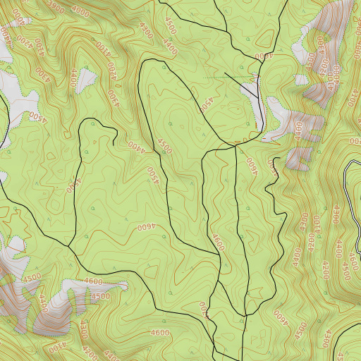 OpenTopoMap map of Hunter Spring, OR