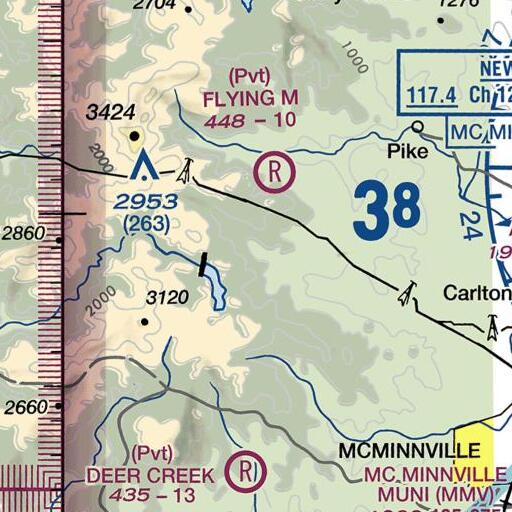 FAA VFR chart of Idlewild Creek, OR