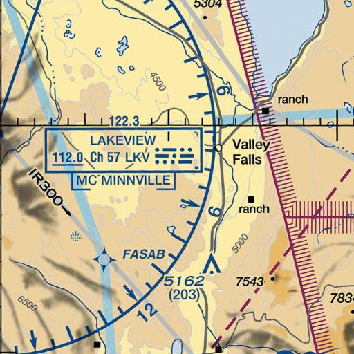 FAA VFR chart of Indian Spring Ridge, OR