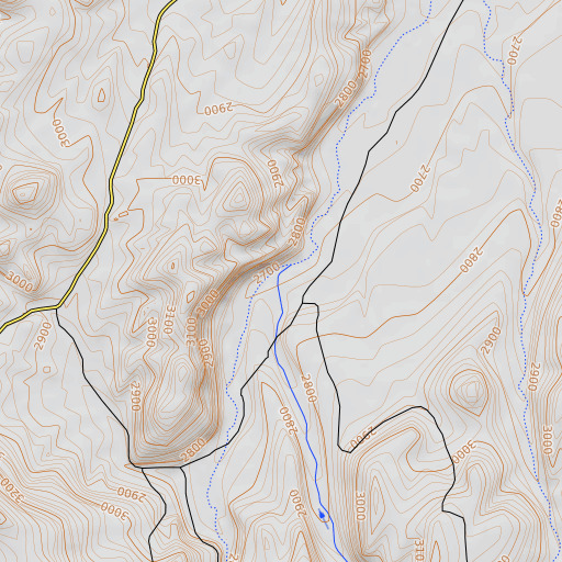 OpenTopoMap map of Keeney Creek, OR