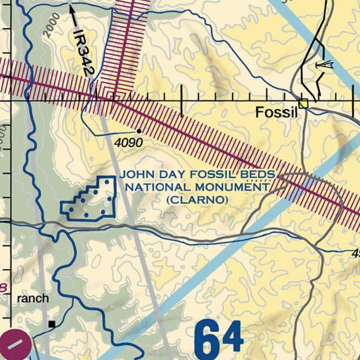 FAA VFR chart of Knox Ranch, OR