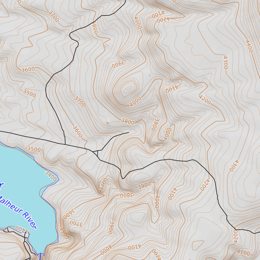 OpenTopoMap map of Kool Spring, OR