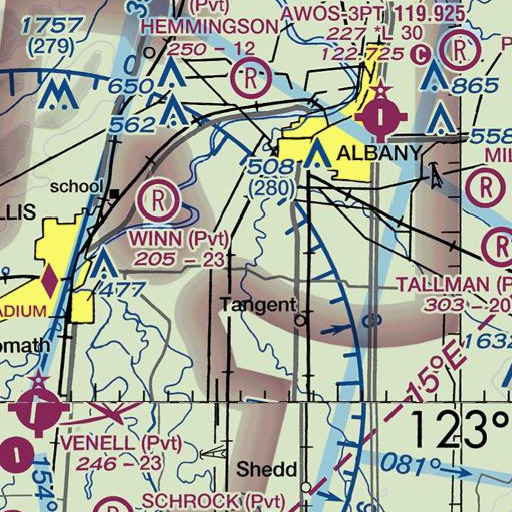 FAA VFR chart of Lake Creek, OR
