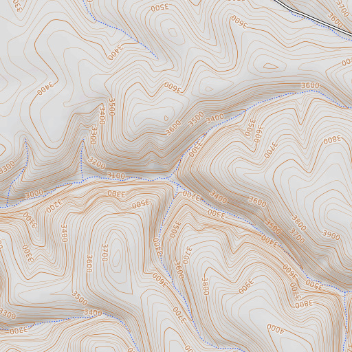 OpenTopoMap map of Landers Canyon, OR