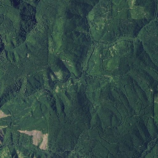 Aerial imagery of Lost Creek Falls, OR