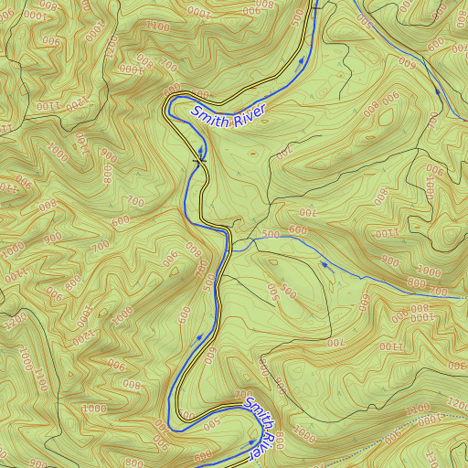 OpenTopoMap map of Marsh Creek, OR