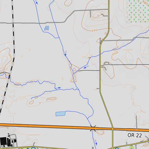 OpenTopoMap map of McNary Branch, OR