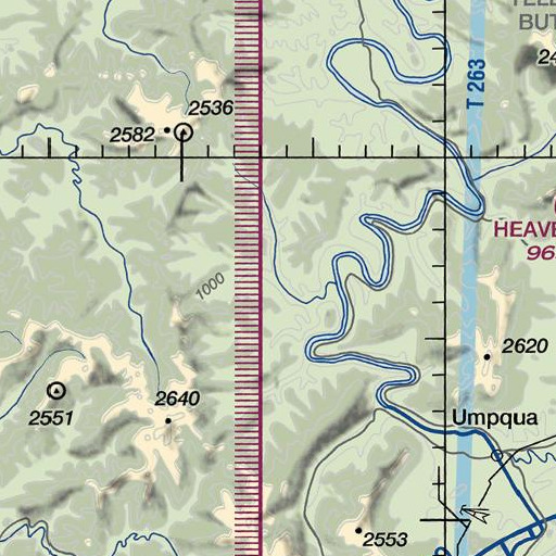 FAA VFR chart of Miner Creek, OR