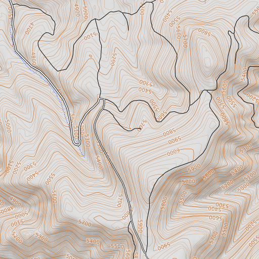 OpenTopoMap map of Moonshine Spring, OR