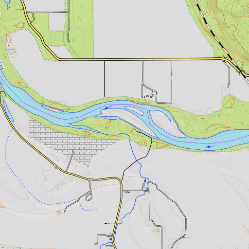 OpenTopoMap map of Murphy Bar, OR