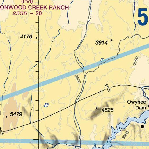 FAA VFR chart of Negro Rock, OR