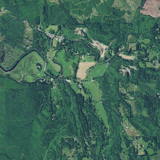 Aerial imagery of North Fork Klaskanine River, OR
