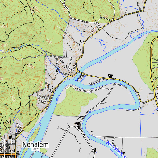 OpenTopoMap map of North Fork Nehalem River, OR
