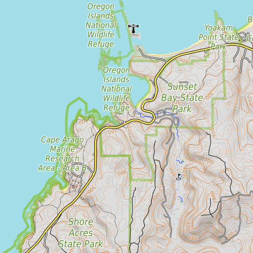 OpenTopoMap map of Norton Gulch, OR