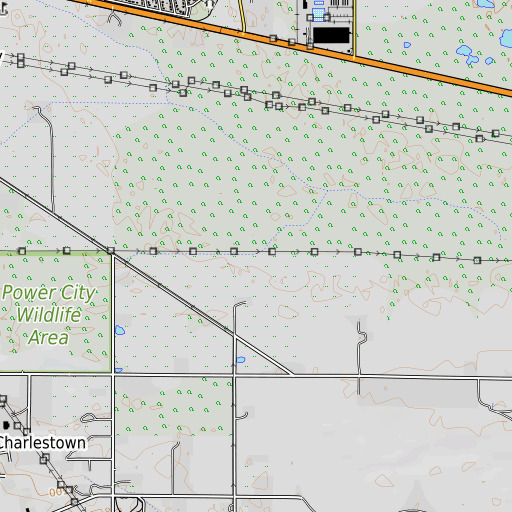 OpenTopoMap map of OA Lateral, OR
