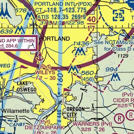 FAA VFR chart of Phillips Creek, OR