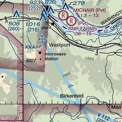 FAA VFR chart of Porter Ridge, OR