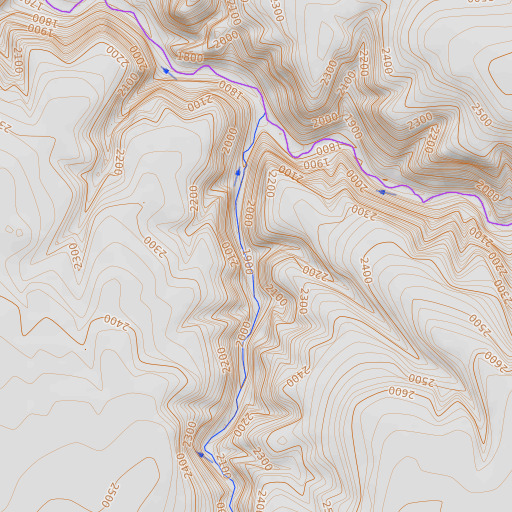 OpenTopoMap map of Rogers Canyon, OR