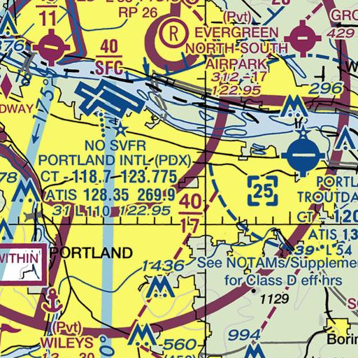 FAA VFR chart of Saint Therese School, OR