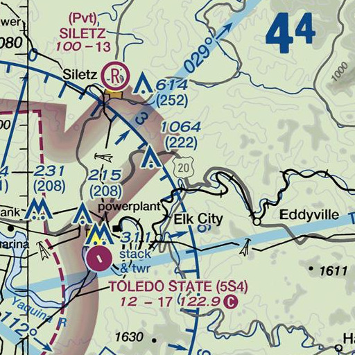 FAA VFR chart of Simpson Creek, OR