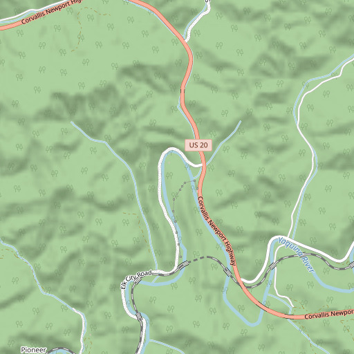 OpenStreetMap map of Simpson Creek, OR