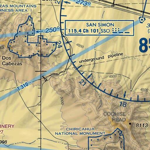 FAA VFR chart of Bear Gulch, AZ