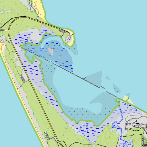 OpenTopoMap map of South Jetty, OR