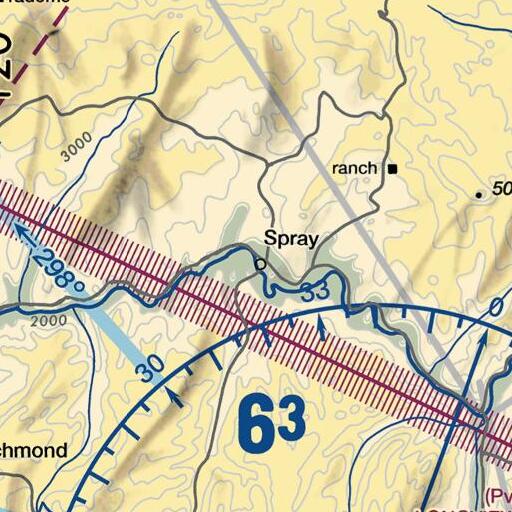 FAA VFR chart of Spray, OR