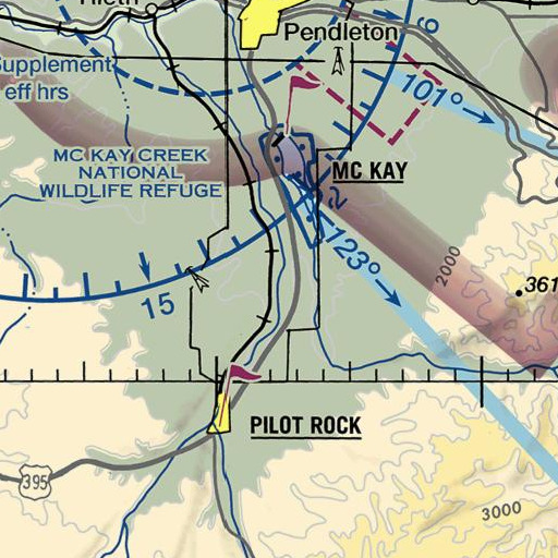 FAA VFR chart of Stewart Creek, OR