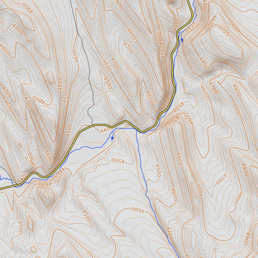 OpenTopoMap map of Stony Creek, OR