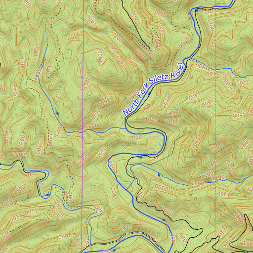 OpenTopoMap map of Stub Creek, OR