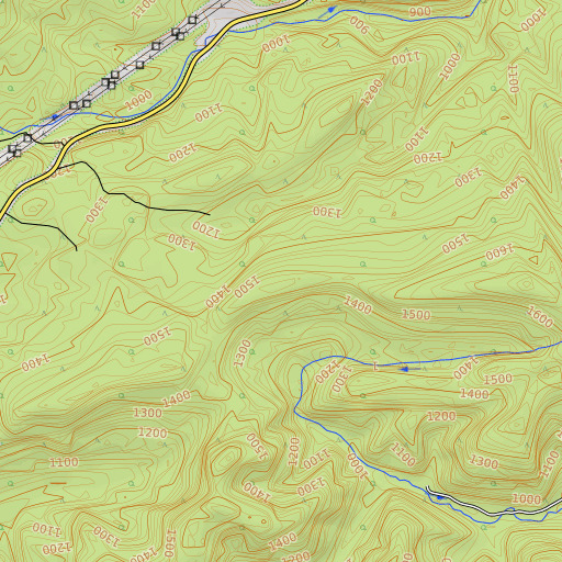 OpenTopoMap map of Sugar Pine Ridge, OR