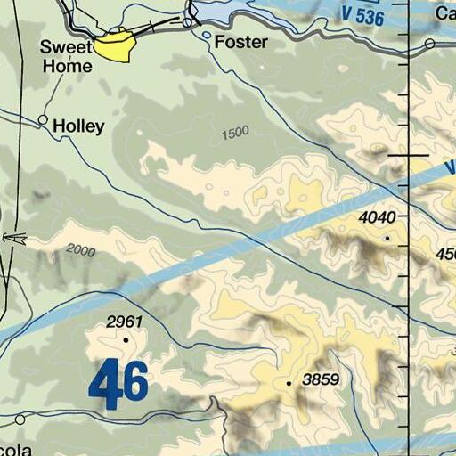 FAA VFR chart of Sweet Home Creek, OR