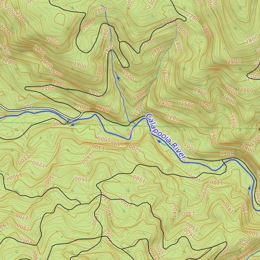 OpenTopoMap map of Sweet Home Creek, OR