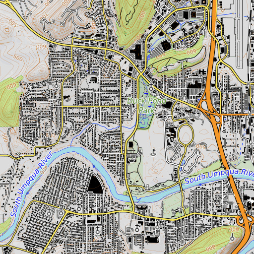 OpenTopoMap map of Sweetbriar Creek, OR