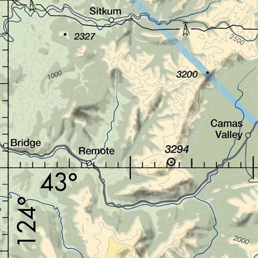 FAA VFR chart of Thomas Mountain, OR