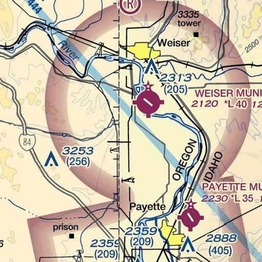 FAA VFR chart of Upper Ditch, OR