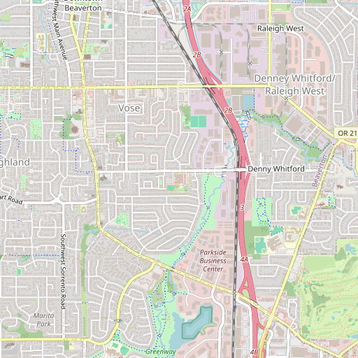 OpenStreetMap map of Vose Elementary School, OR