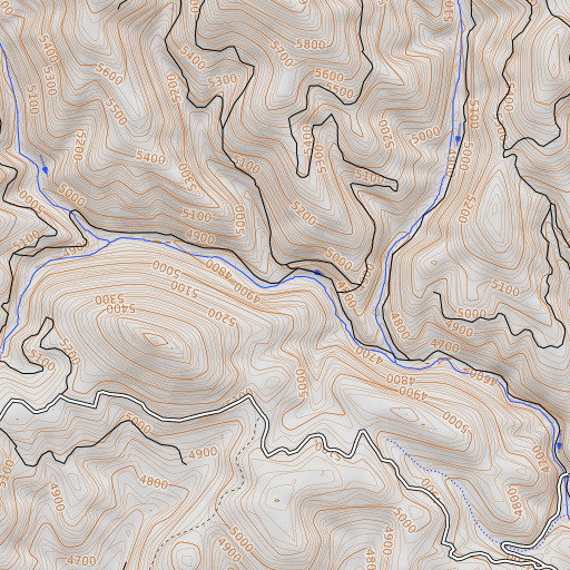 OpenTopoMap map of Wahoo Gulch, OR
