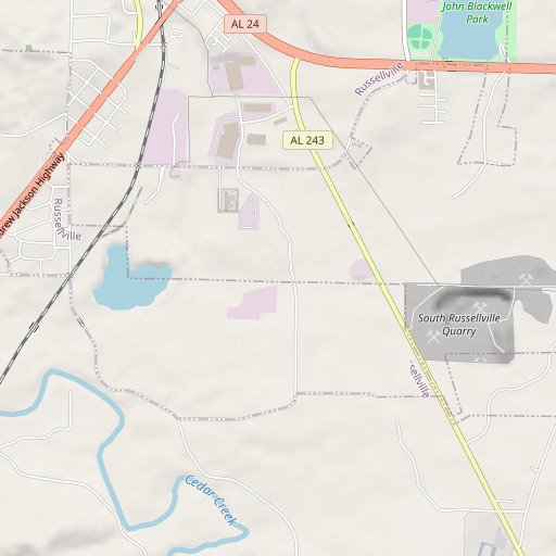 OpenStreetMap map of Payne Creek, AL
