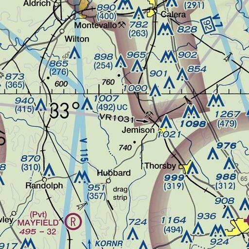 FAA VFR chart of Abbott Branch, AL