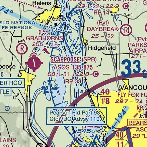 FAA VFR chart of Willow Point, OR