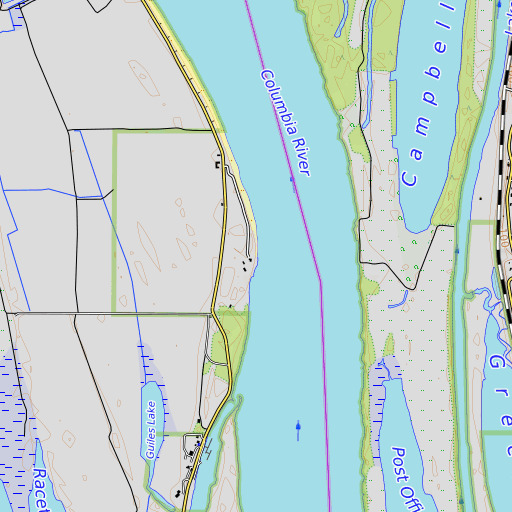 OpenTopoMap map of Willow Point, OR