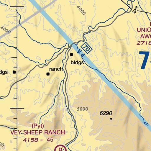 FAA VFR chart of Winter Canyon Spring, OR
