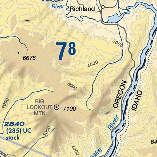 FAA VFR chart of Badland Creek, OR