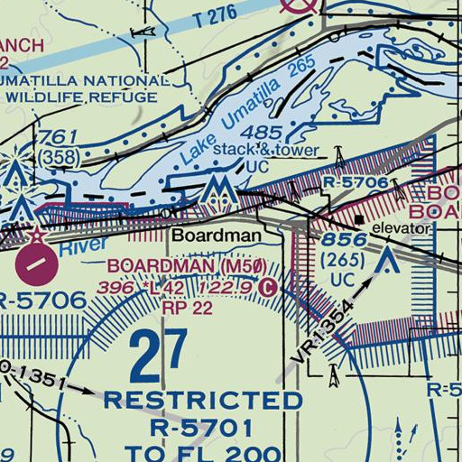 FAA VFR chart of Messner Marsh, OR