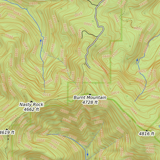 OpenTopoMap map of Roland Creek, OR
