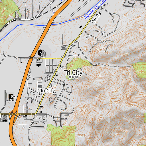 OpenTopoMap map of KROR-AM, OR
