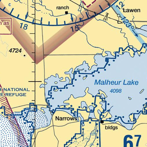 FAA VFR chart of Swan Lake Artesian Well, OR